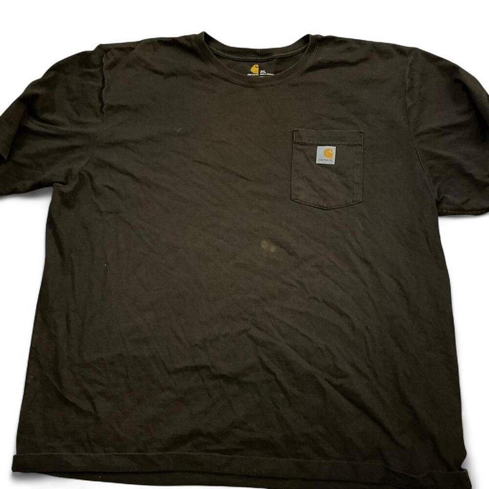 Chocolate carhartt pocket tee workwearT-Shirt Shirt Top men 2xl
